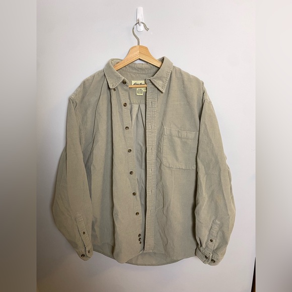 Eddie Bauer Corduroy Button Up Shirt (Large) - Picture 1 of 4